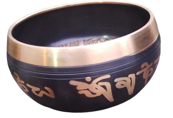 Cuenco Tibetano Grabado Color Café