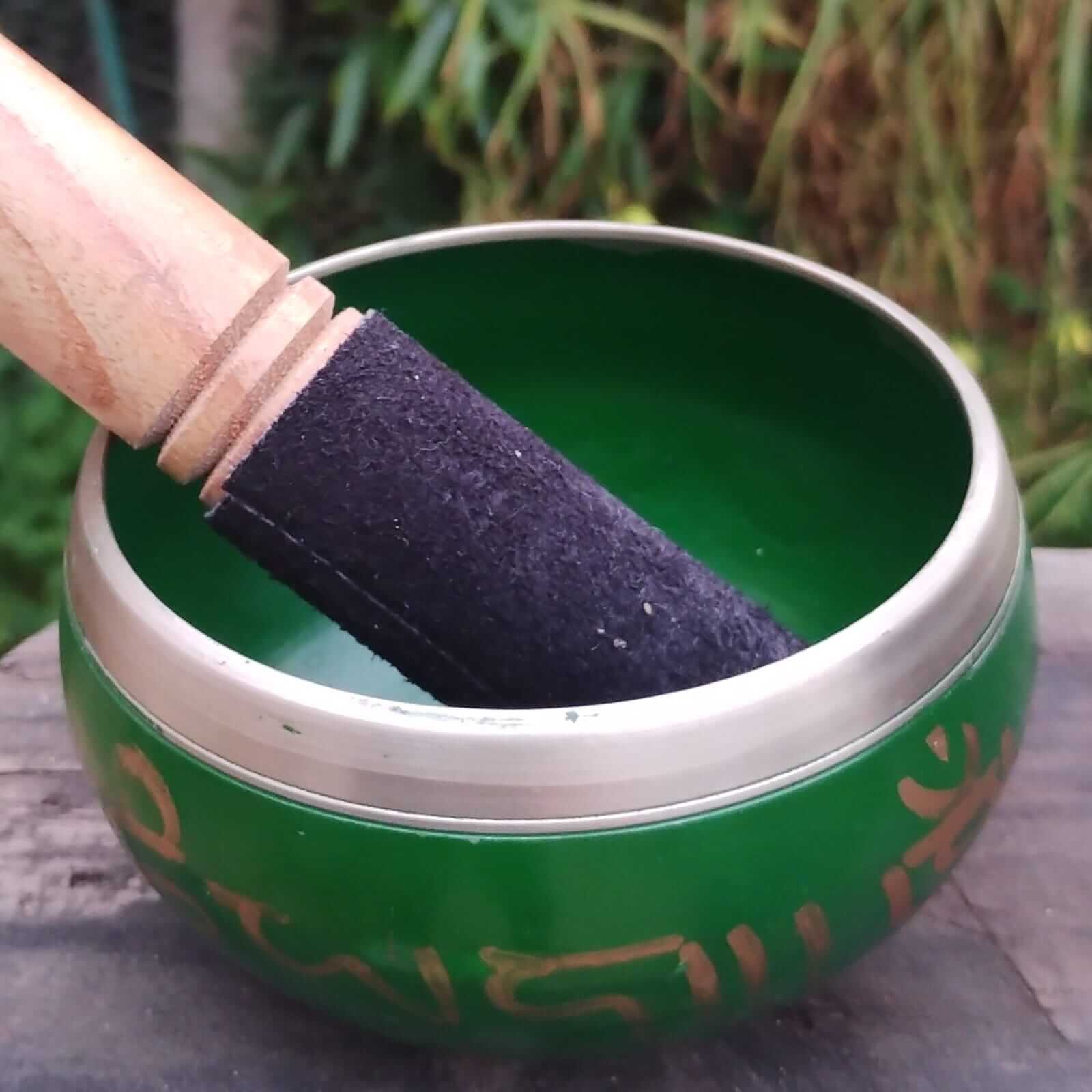 Cuenco Tibetano Verde Grafito imagen 2